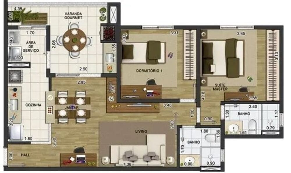 Apartamento, 2 quartos, 76 m² - Foto 15