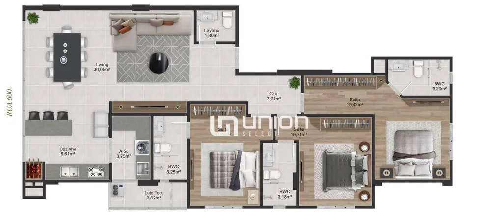 Apartamento, 3 quartos, 112 m² - Foto 2