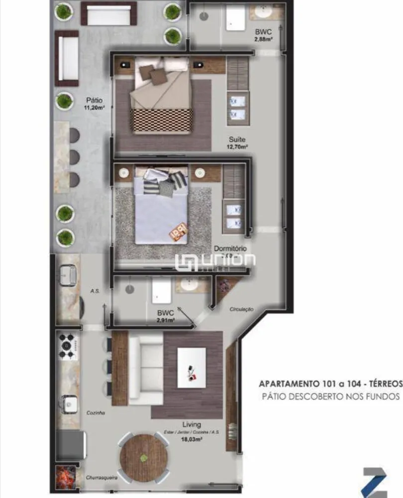Apartamento, 2 quartos, 60 m² - Foto 3