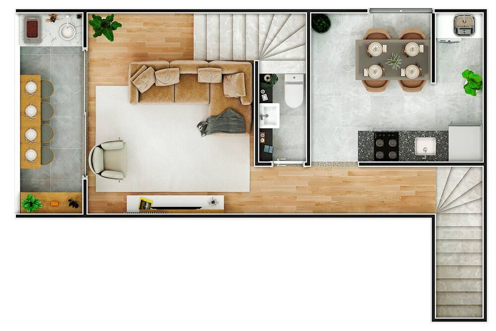 Sobrado, 3 quartos, 89 m² - Foto 3