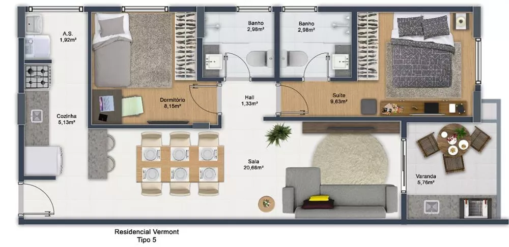 Apartamento, 2 quartos, 65 m² - Foto 21