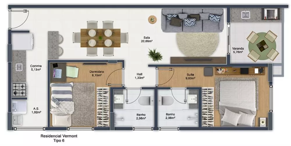 Apartamento, 2 quartos, 65 m² - Foto 14