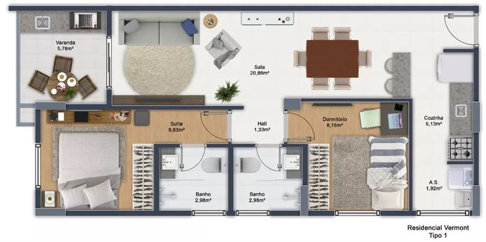 Apartamento, 2 quartos, 65 m² - Foto 20