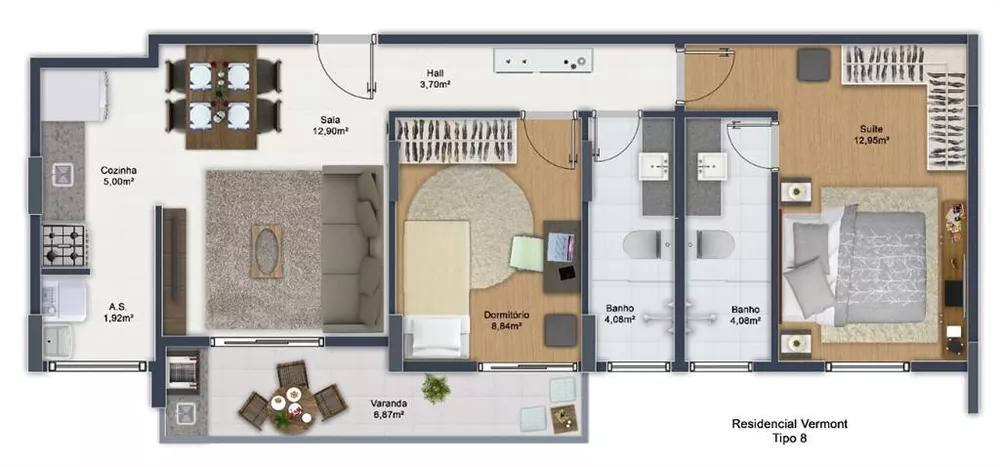 Apartamento, 2 quartos, 65 m² - Foto 22