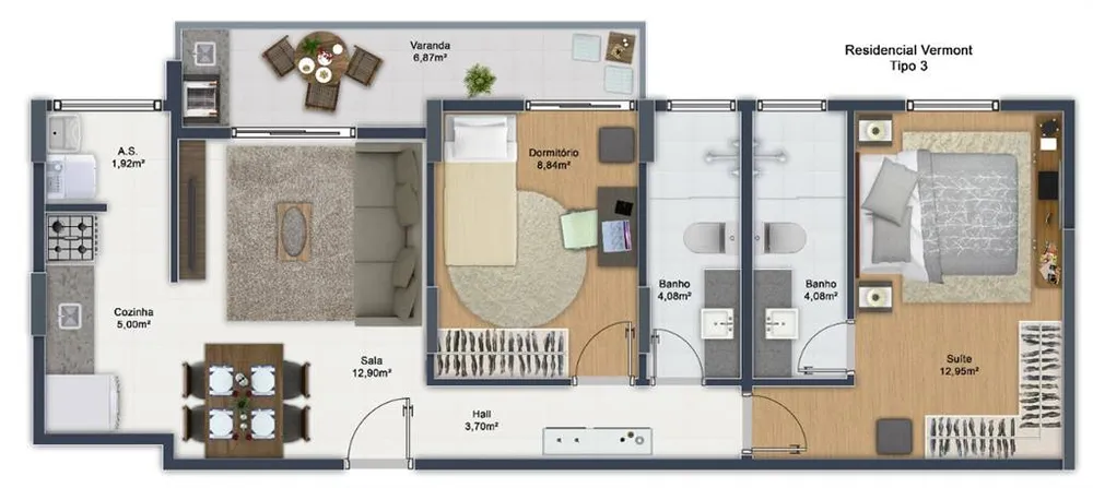 Apartamento, 2 quartos, 65 m² - Foto 23