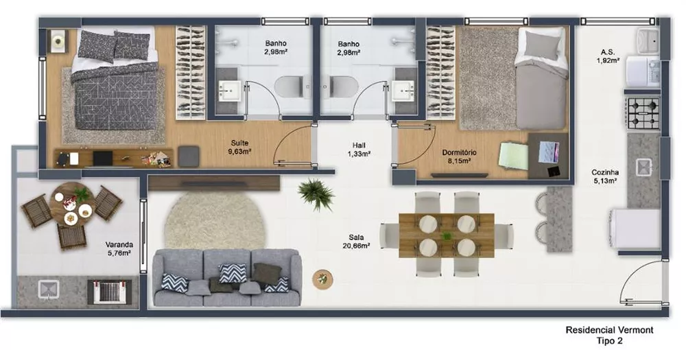 Apartamento, 2 quartos, 65 m² - Foto 19