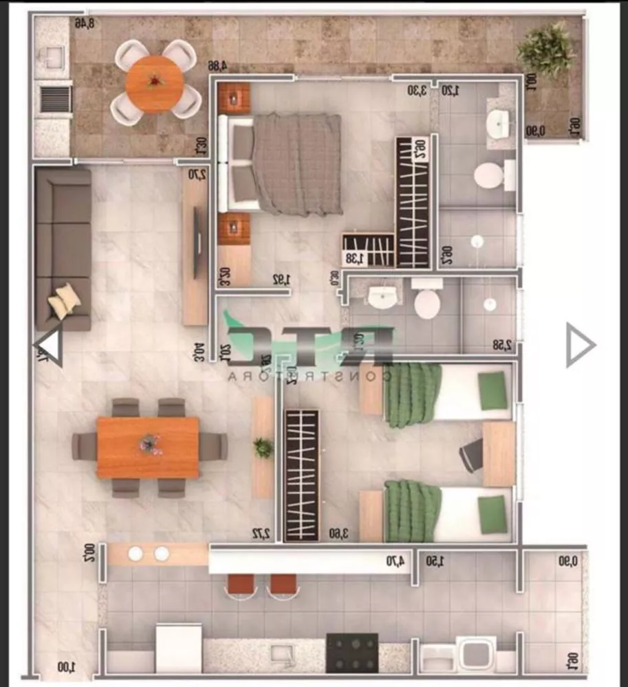 Apartamento, 2 quartos, 83 m² - Foto 19