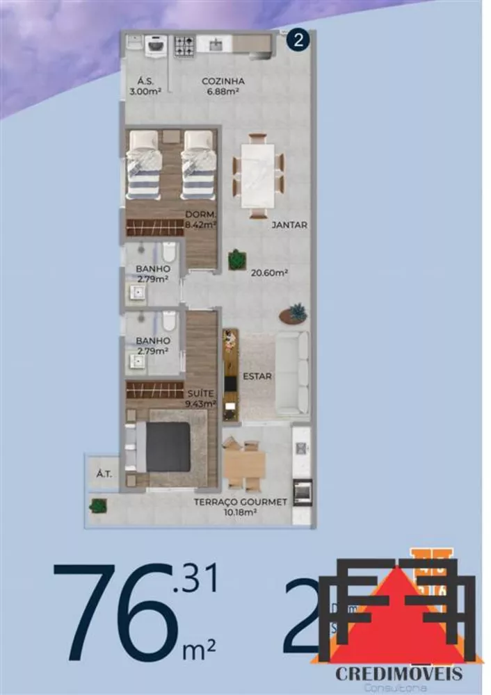 Apartamento, 1 quarto - Foto 7