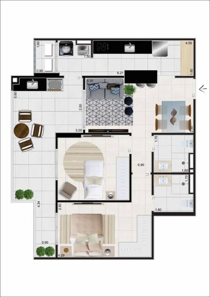 Apartamento, 2 quartos, 77 m² - Foto 8