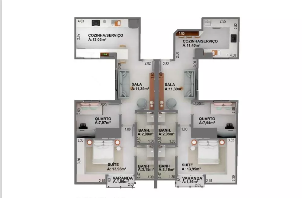 Apartamento à venda com 2 quartos, 65m² - Foto 4