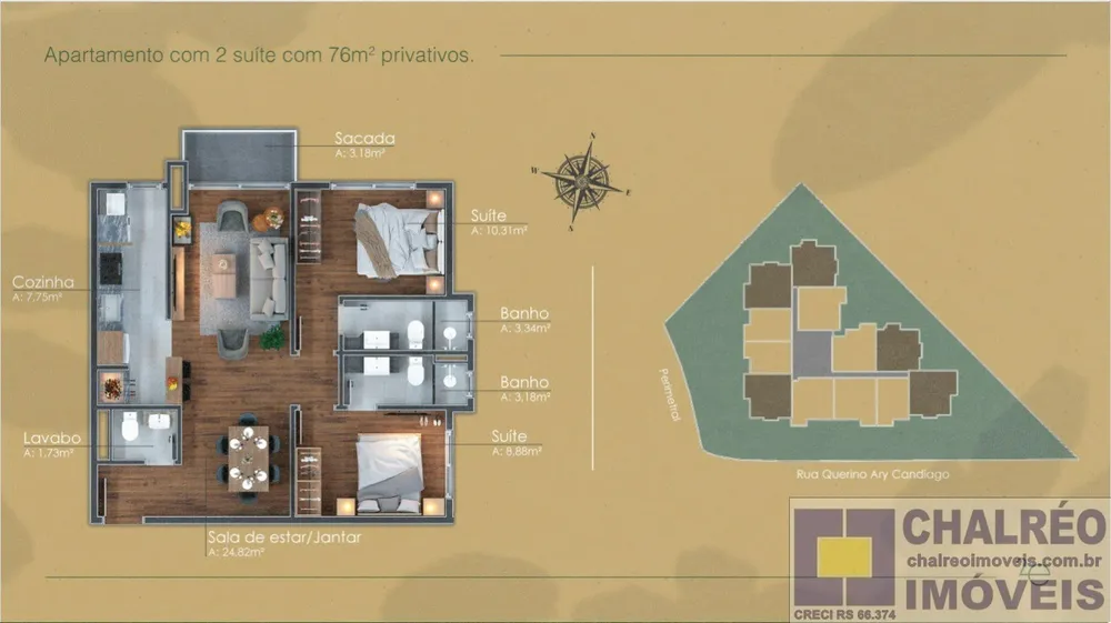 Apartamento, 1 quarto, 53 m² - Foto 9
