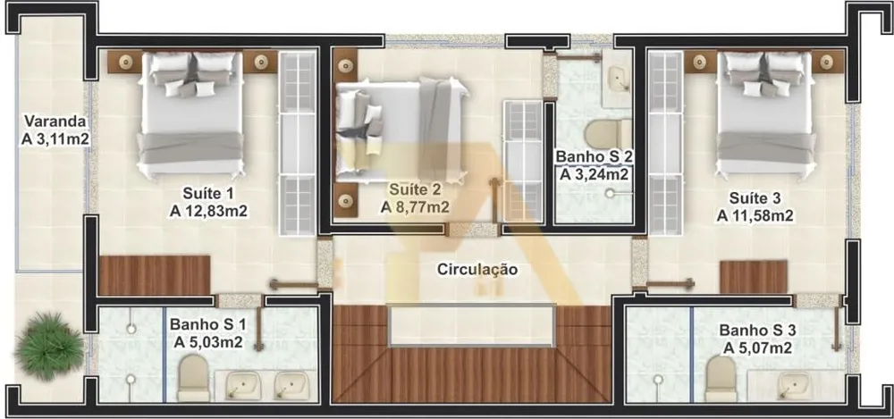Casa, 1 quarto, 130 m² - Foto 11