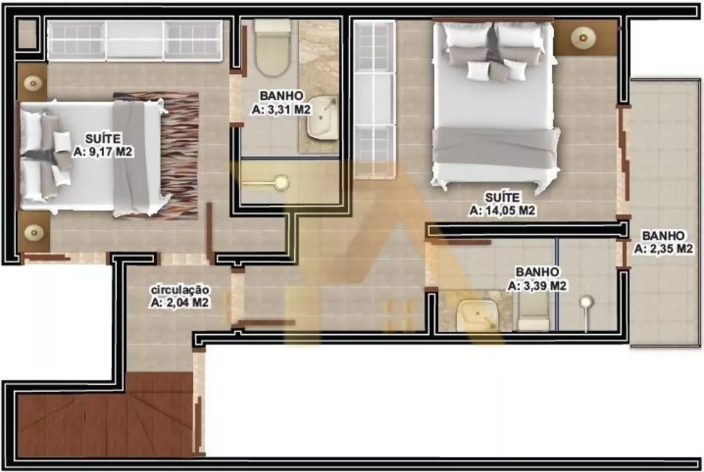 Casa à venda com 2 quartos, 90m² - Foto 2