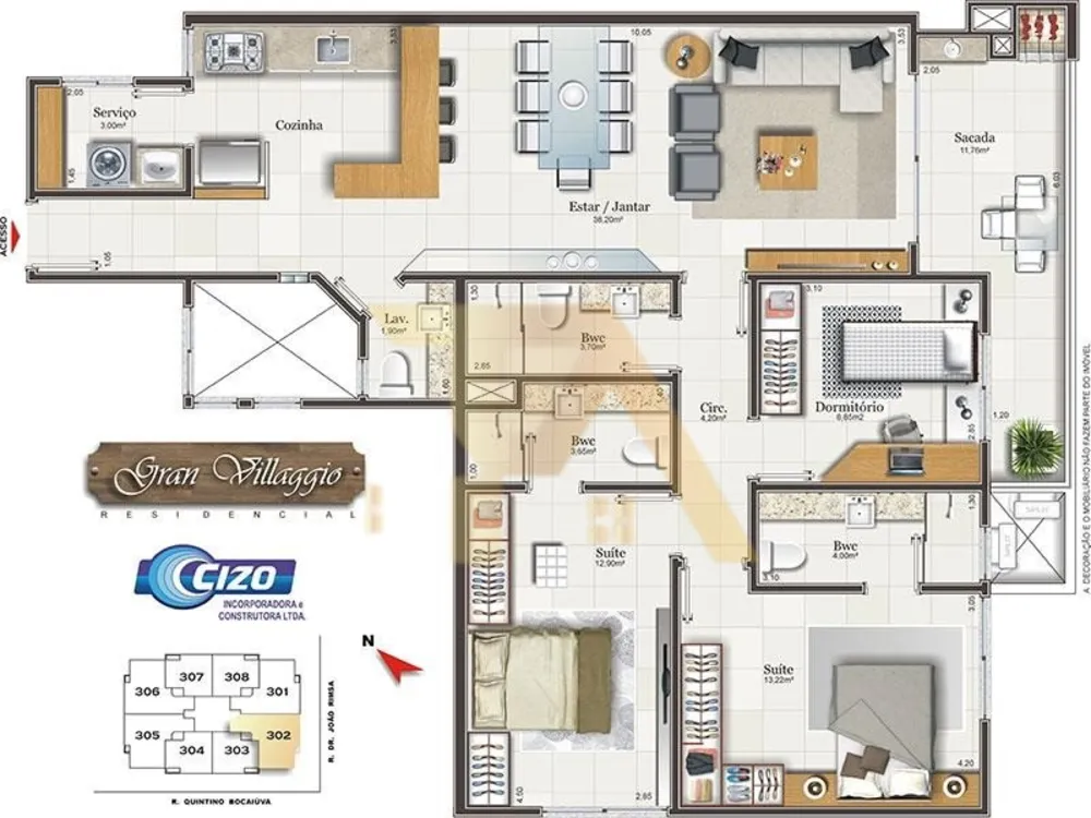 Apartamento, 3 quartos, 60 m² - Foto 7
