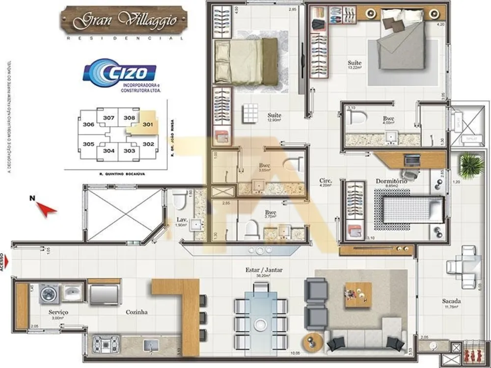 Apartamento, 3 quartos, 60 m² - Foto 14