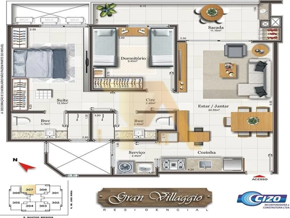 Apartamento, 3 quartos, 60 m² - Foto 6