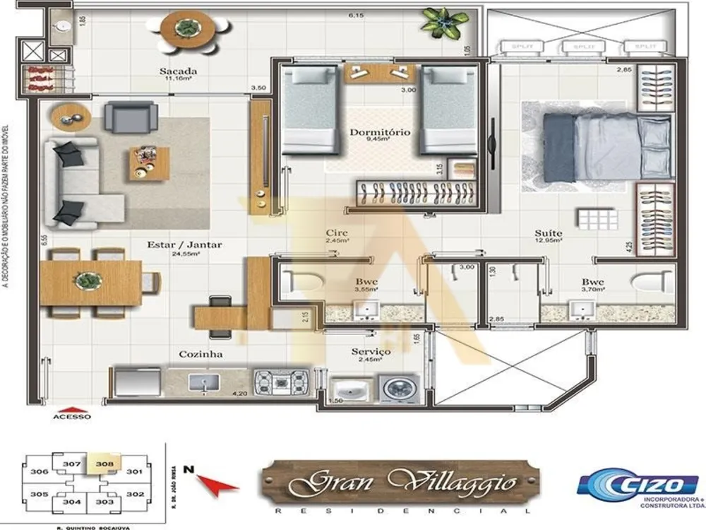 Apartamento, 3 quartos, 60 m² - Foto 13