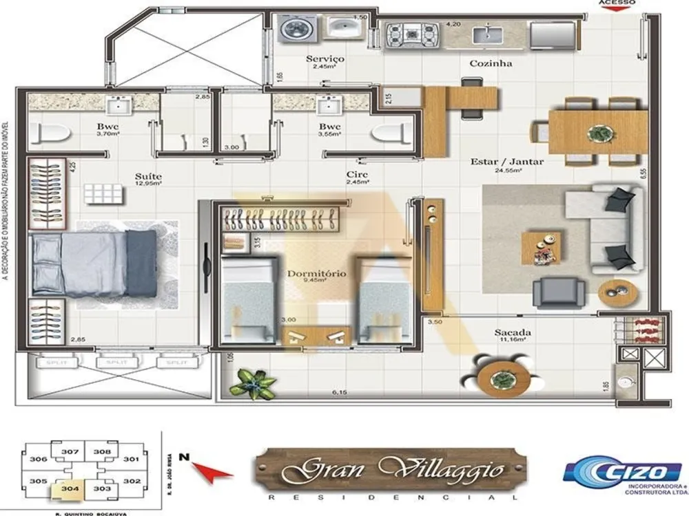 Apartamento, 3 quartos, 60 m² - Foto 5