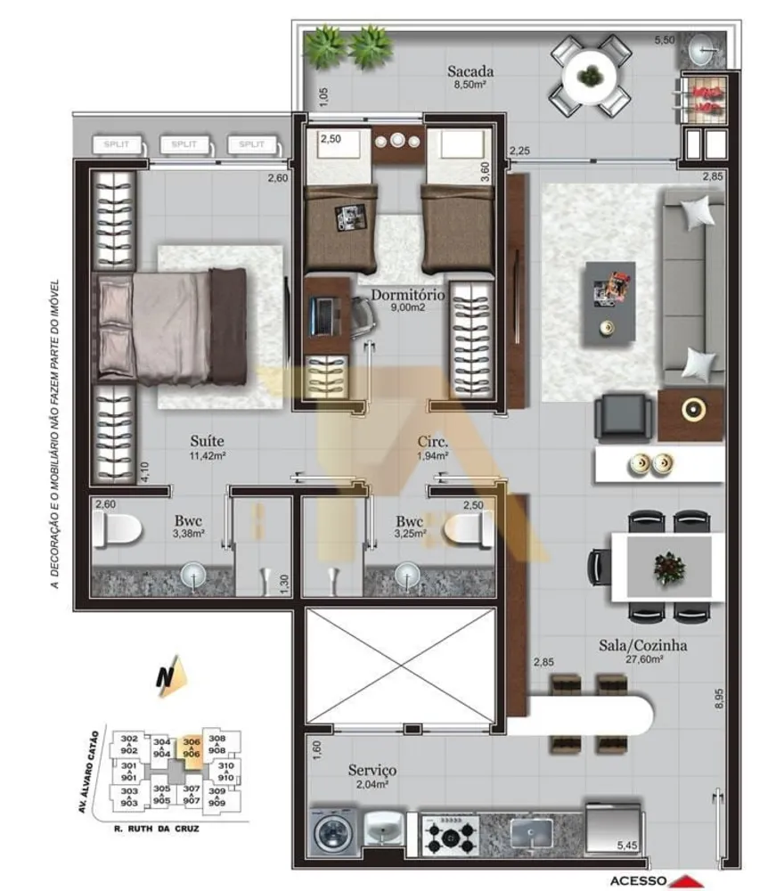 Flat/Apart Hotel, 2 quartos, 65 m² - Foto 9