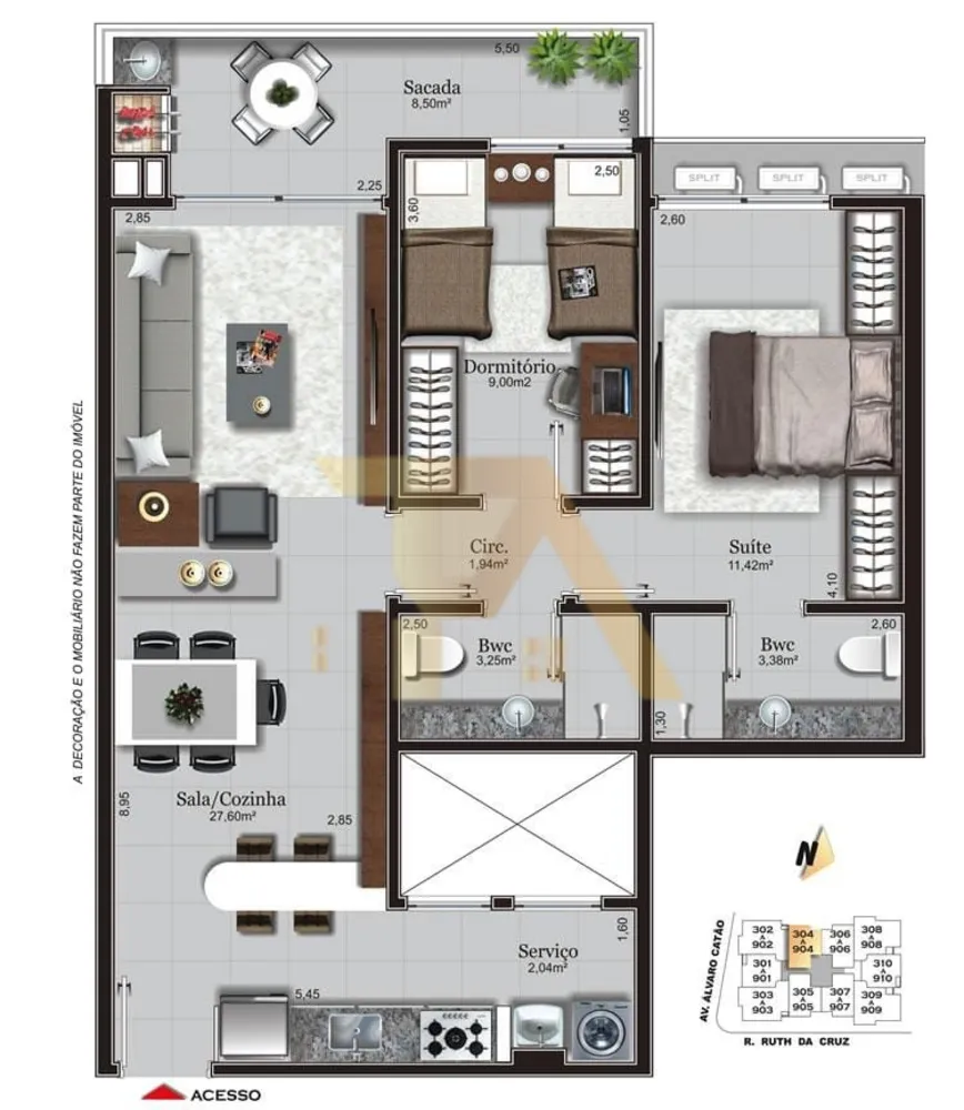 Flat/Apart Hotel, 2 quartos, 65 m² - Foto 11