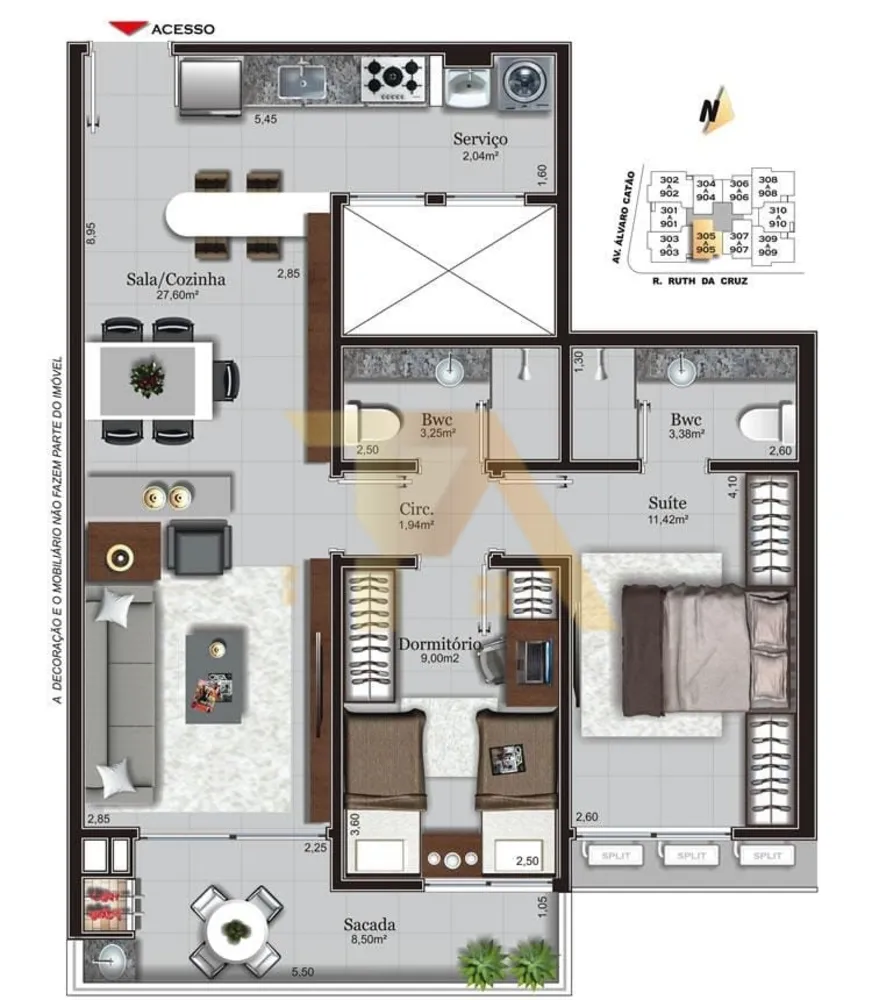 Flat/Apart Hotel, 2 quartos, 65 m² - Foto 8