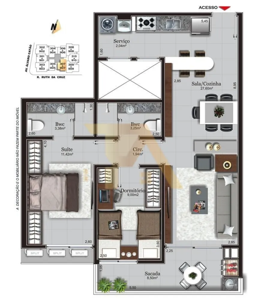 Flat/Apart Hotel, 2 quartos, 65 m² - Foto 10