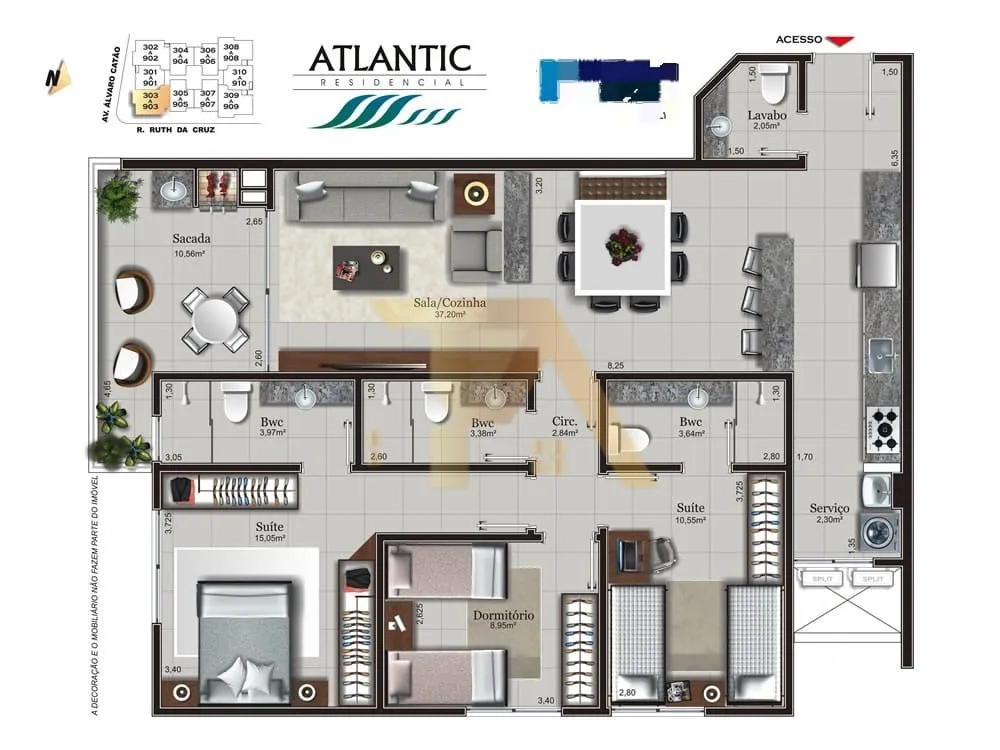 Flat/Apart Hotel, 2 quartos, 65 m² - Foto 7
