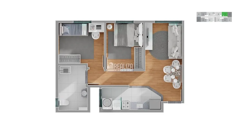 Apartamento, 2 quartos, 40 m² - Foto 15