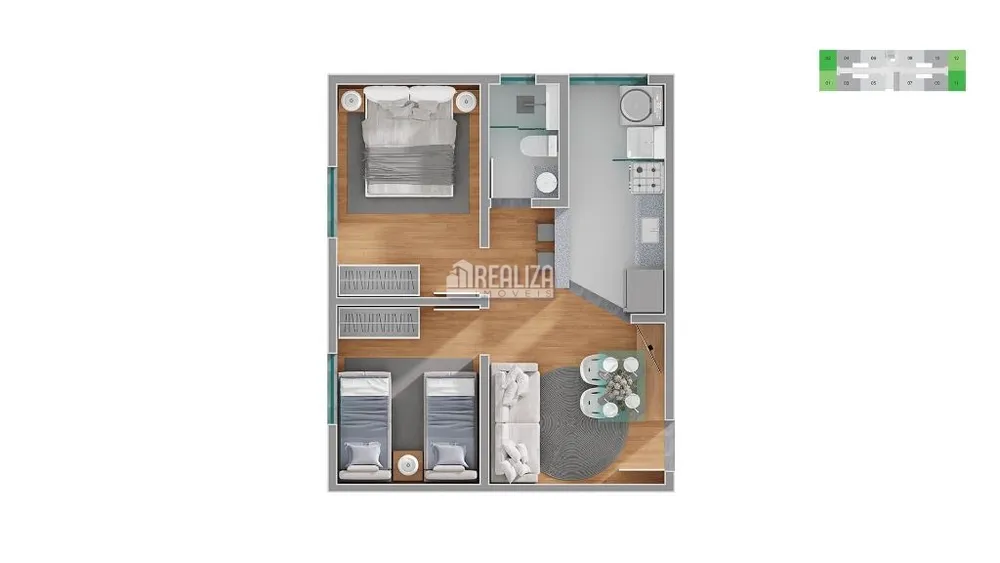 Apartamento, 2 quartos, 40 m² - Foto 13