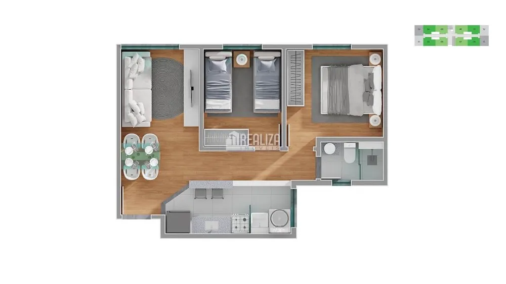 Apartamento, 2 quartos, 40 m² - Foto 16