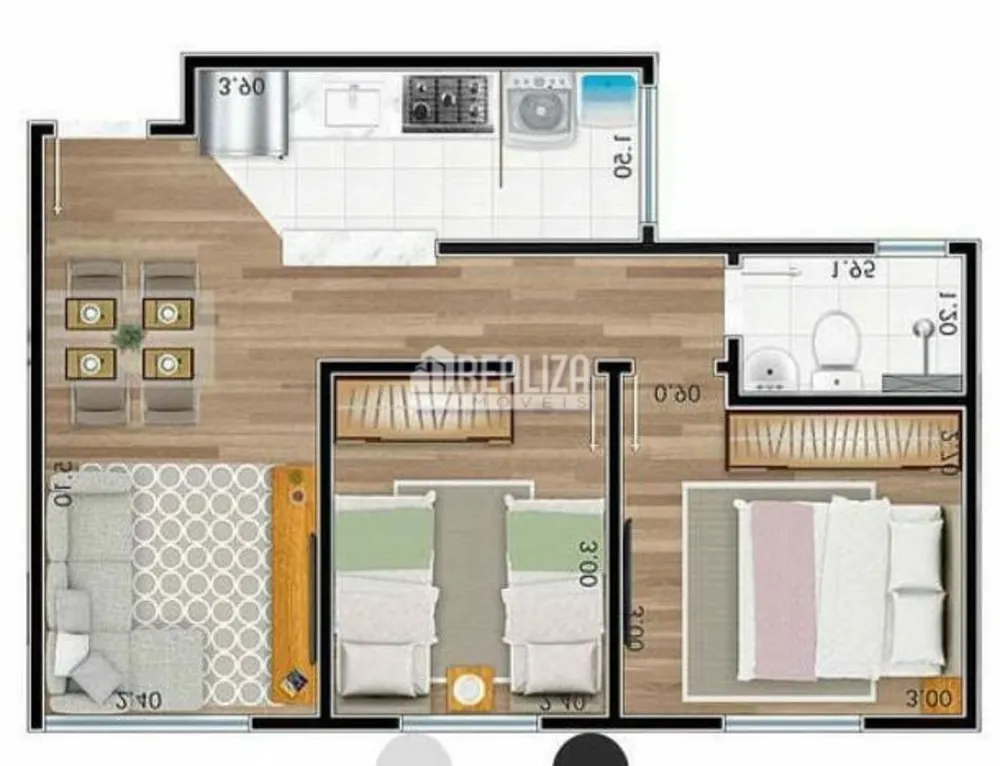 Apartamento, 2 quartos, 50 m² - Foto 5
