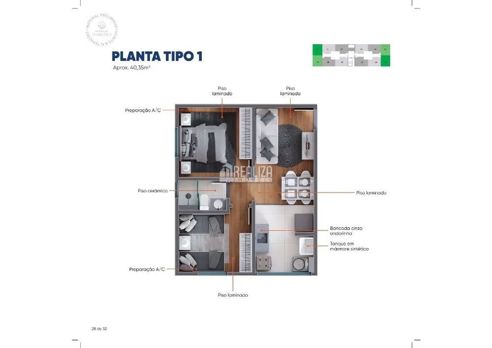 Apartamento, 2 quartos, 44 m² - Foto 19