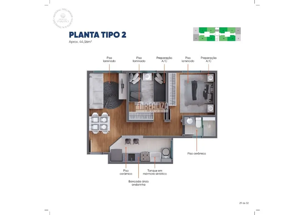 Apartamento, 2 quartos, 44 m² - Foto 20