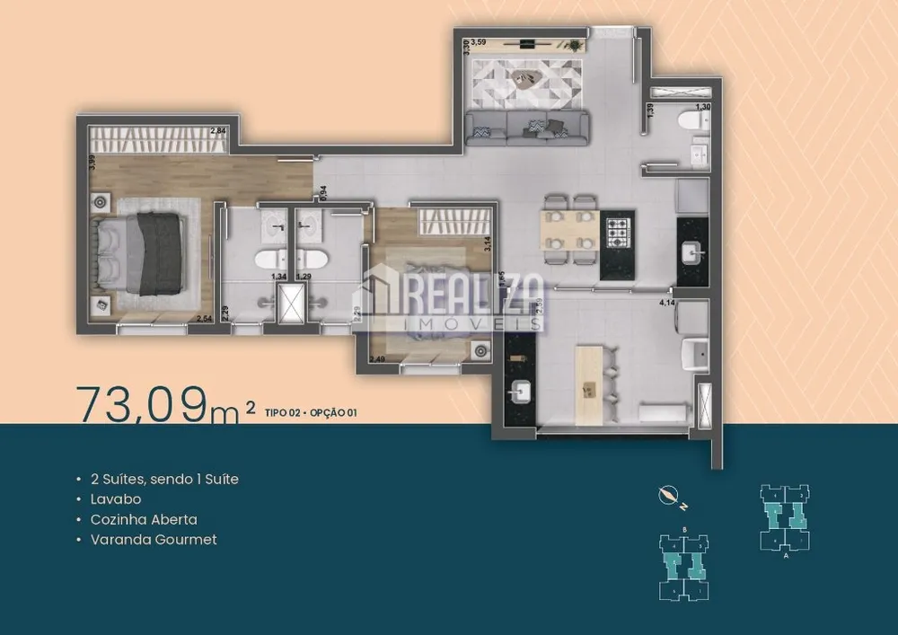 Apartamento, 2 quartos, 73 m² - Foto 15