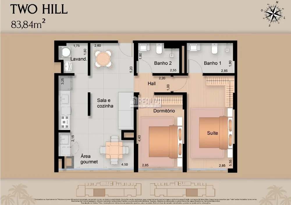 Apartamento, 1 quarto, 56 m² - Foto 1