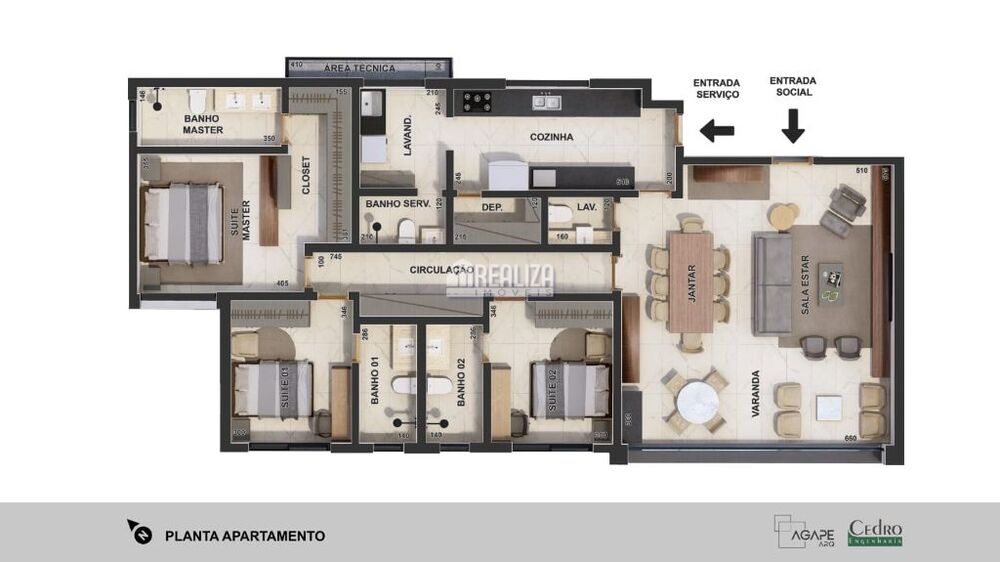 Apartamento, 3 quartos, 151 m² - Foto 3