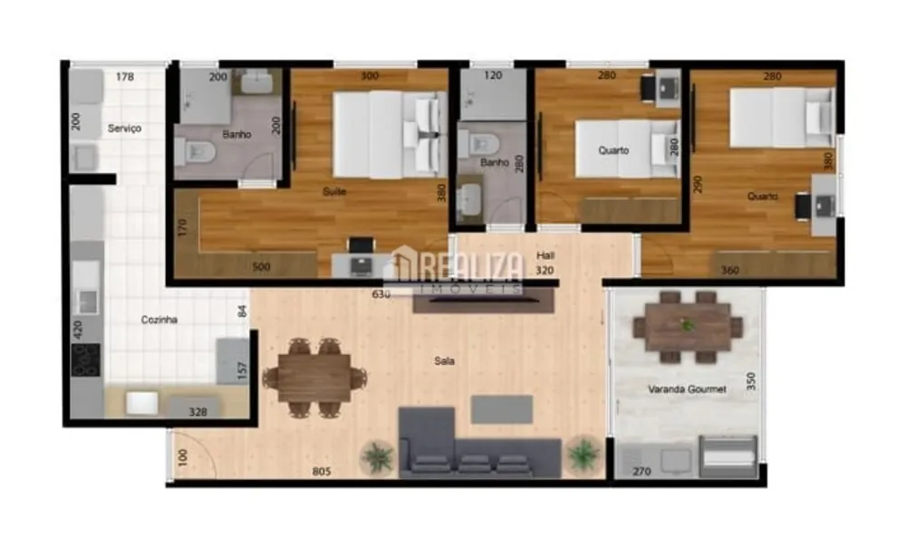 Apartamento, 3 quartos - Foto 2
