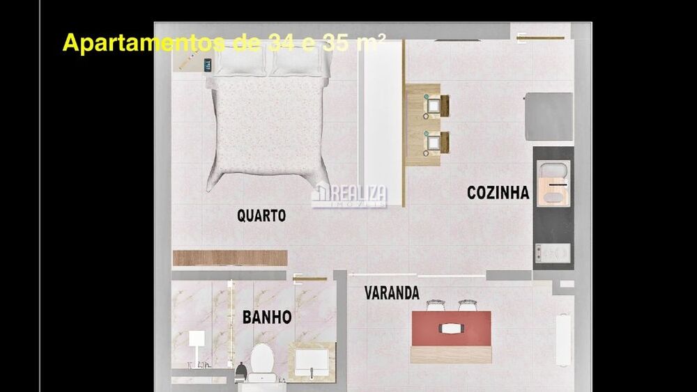 Apartamento, 1 quarto, 34 m² - Foto 4
