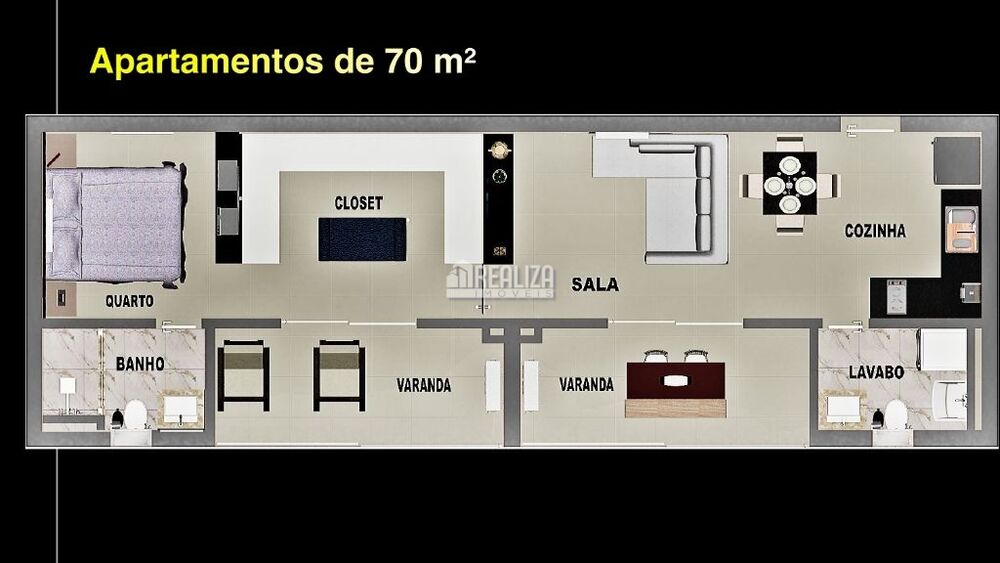 Apartamento, 1 quarto, 34 m² - Foto 6