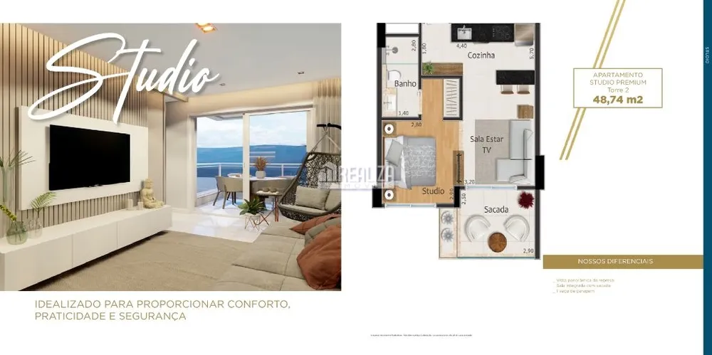 Apartamento, 1 quarto, 48 m² - Foto 7