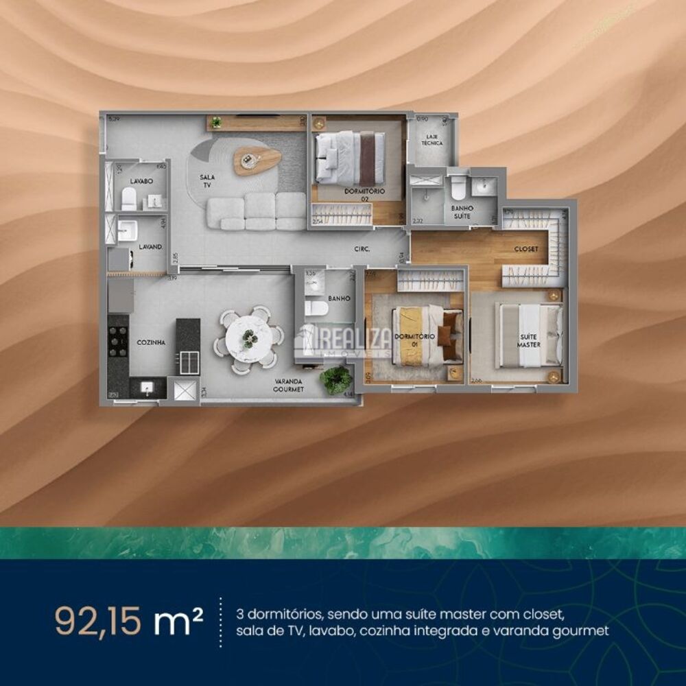 Apartamento, 3 quartos, 75 m² - Foto 3