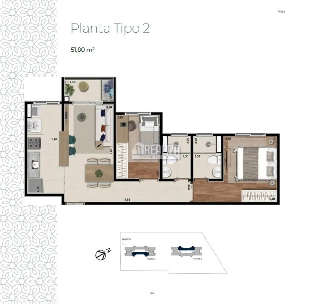 Apartamento, 2 quartos, 51 m² - Foto 9