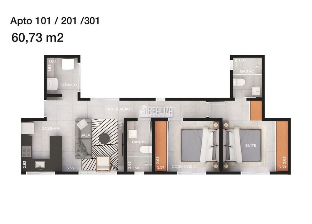 Apartamento, 2 quartos, 55 m² - Foto 4