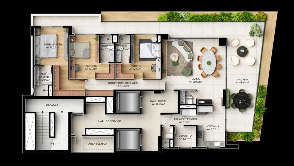 Apartamento, 3 quartos, 181 m² - Foto 3