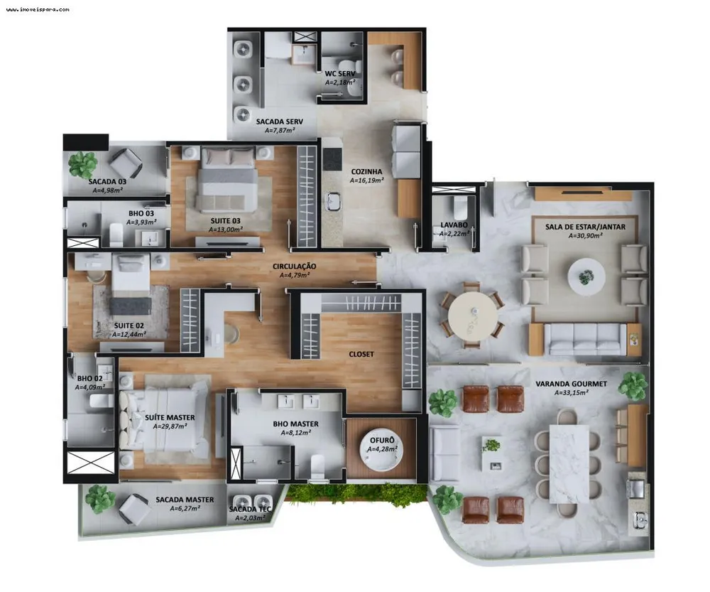Apartamento, 4 quartos, 188 m² - Foto 11