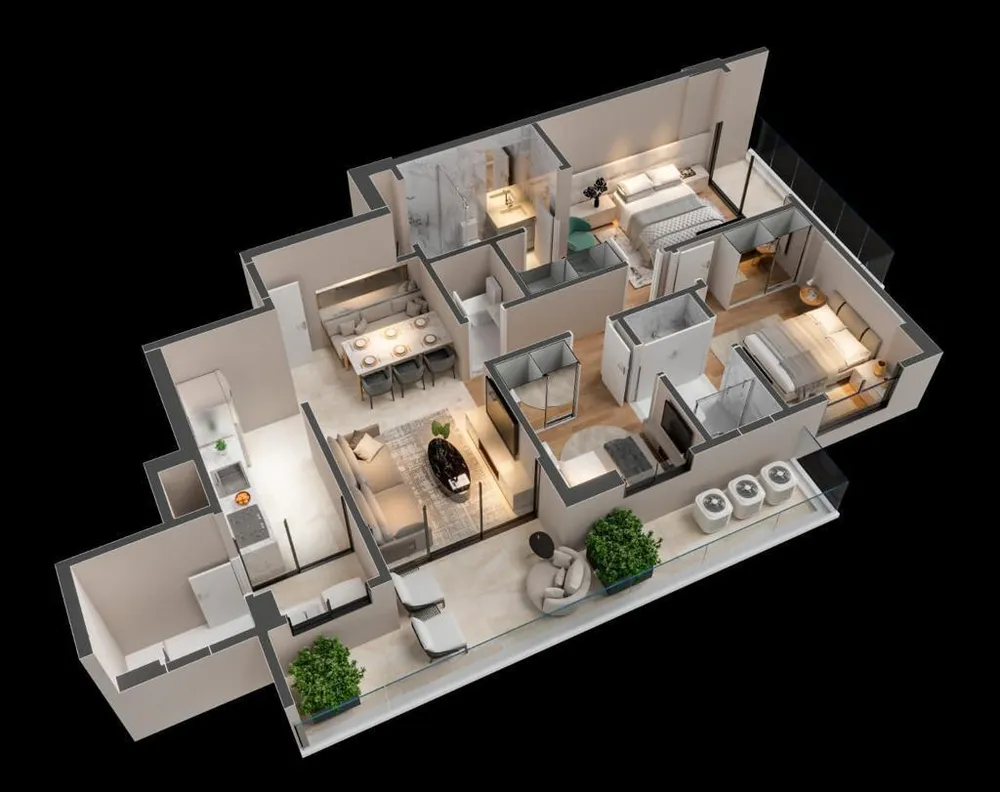 Apartamento, 1 quarto, 95 m² - Foto 2