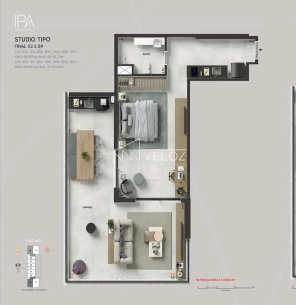 Apartamento, 1 quarto, 83 m² - Foto 2
