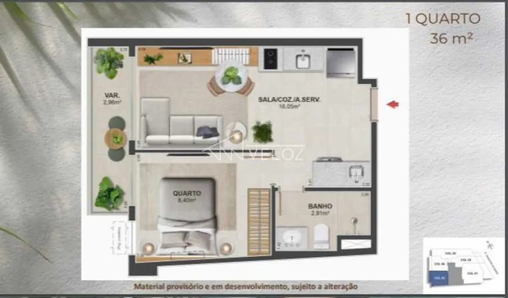 Apartamento, 2 quartos, 1 m² - Foto 7