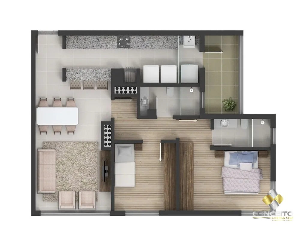 Apartamento, 2 quartos, 83 m² - Foto 1
