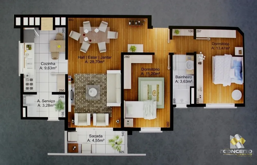 Apartamento, 3 quartos, 169 m² - Foto 2